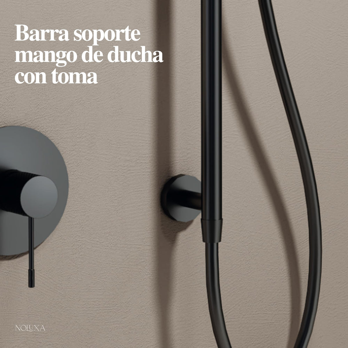 BARRA SOPORTE MANGO DUCHA CON TOMA DE AGUA SERIE ADUR