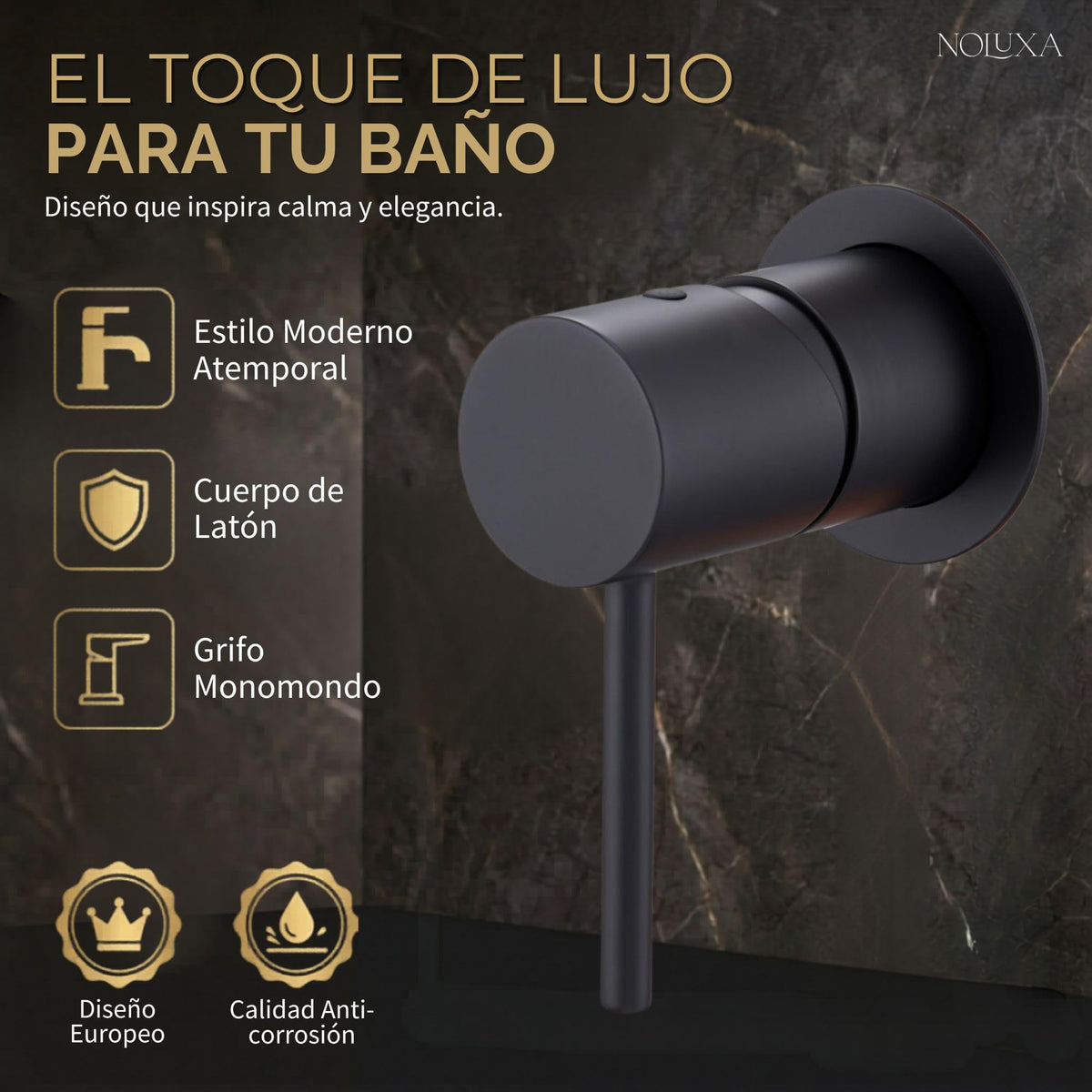 GRIFO LAVABO EMPOTRADO MONOMANDO SERIE MONZA