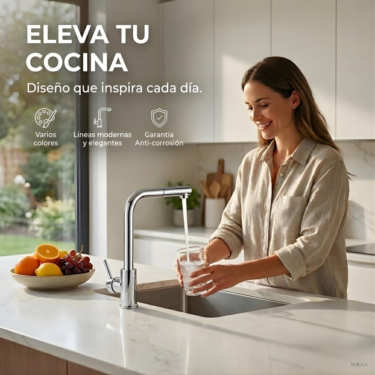 GRIFO DE COCINA EXTRAÍBLE SERIE MALTA