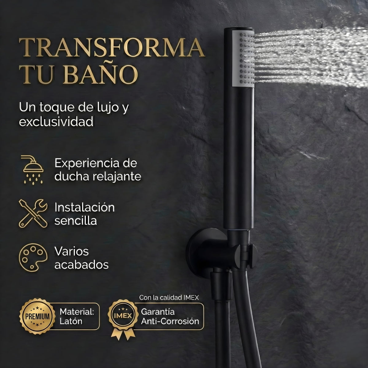 DUCHA EMPOTRADA MONOMANDO SERIE VESUBIO