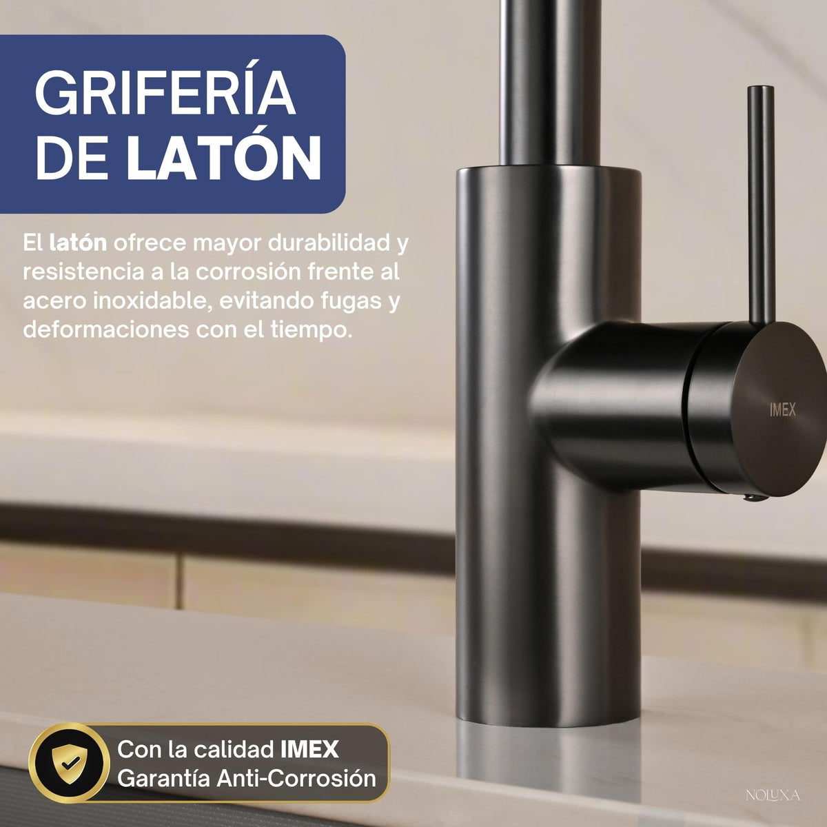 GRIFO DE COCINA EXTRAÍBLE CON DIFUSOR SERIE OPORTO