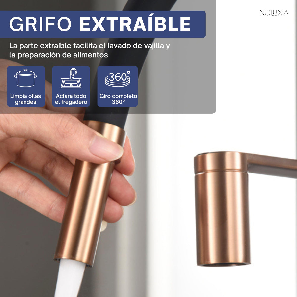 GRIFO DE COCINA EXTRAÍBLE SERIE SENA