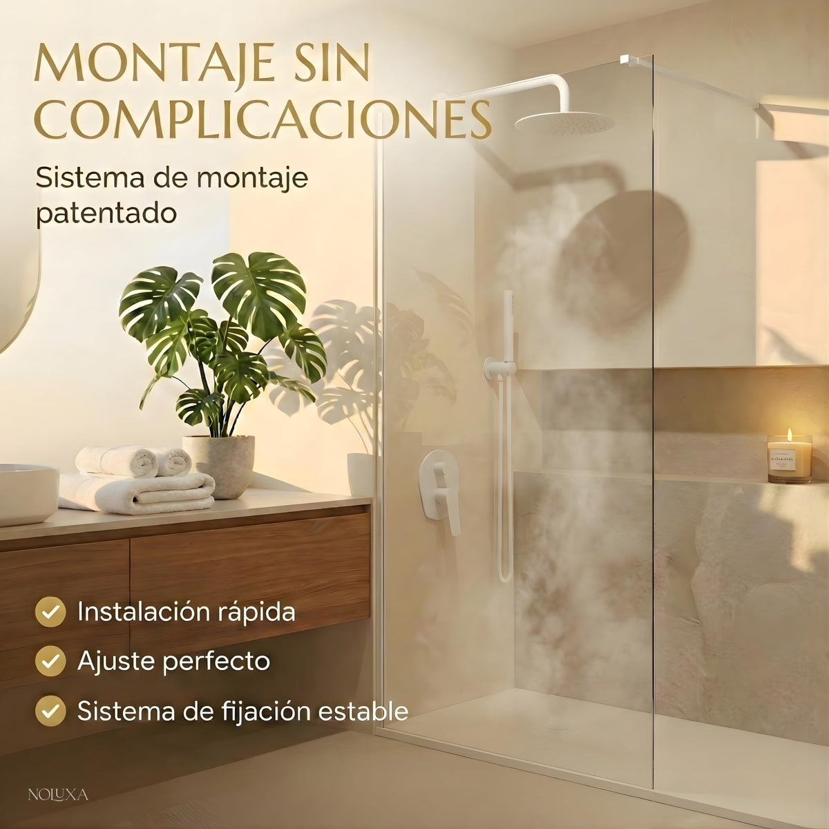 MAMPARA FIJA TRANSPARENTE SERIE SCREEN 6MM - Blanco Mate