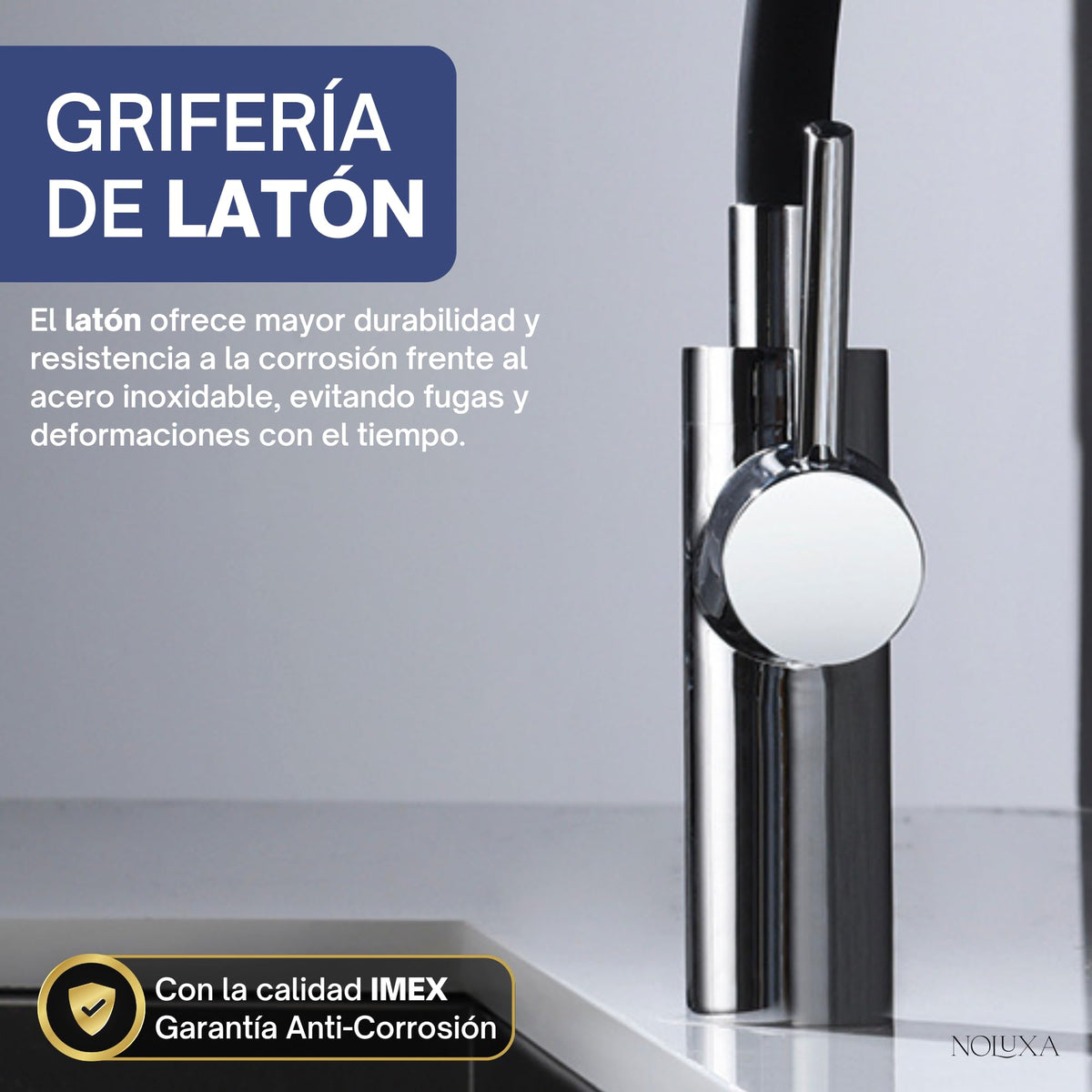 GRIFO DE COCINA EXTRAÍBLE CON DIFUSOR SERIE TOKYO