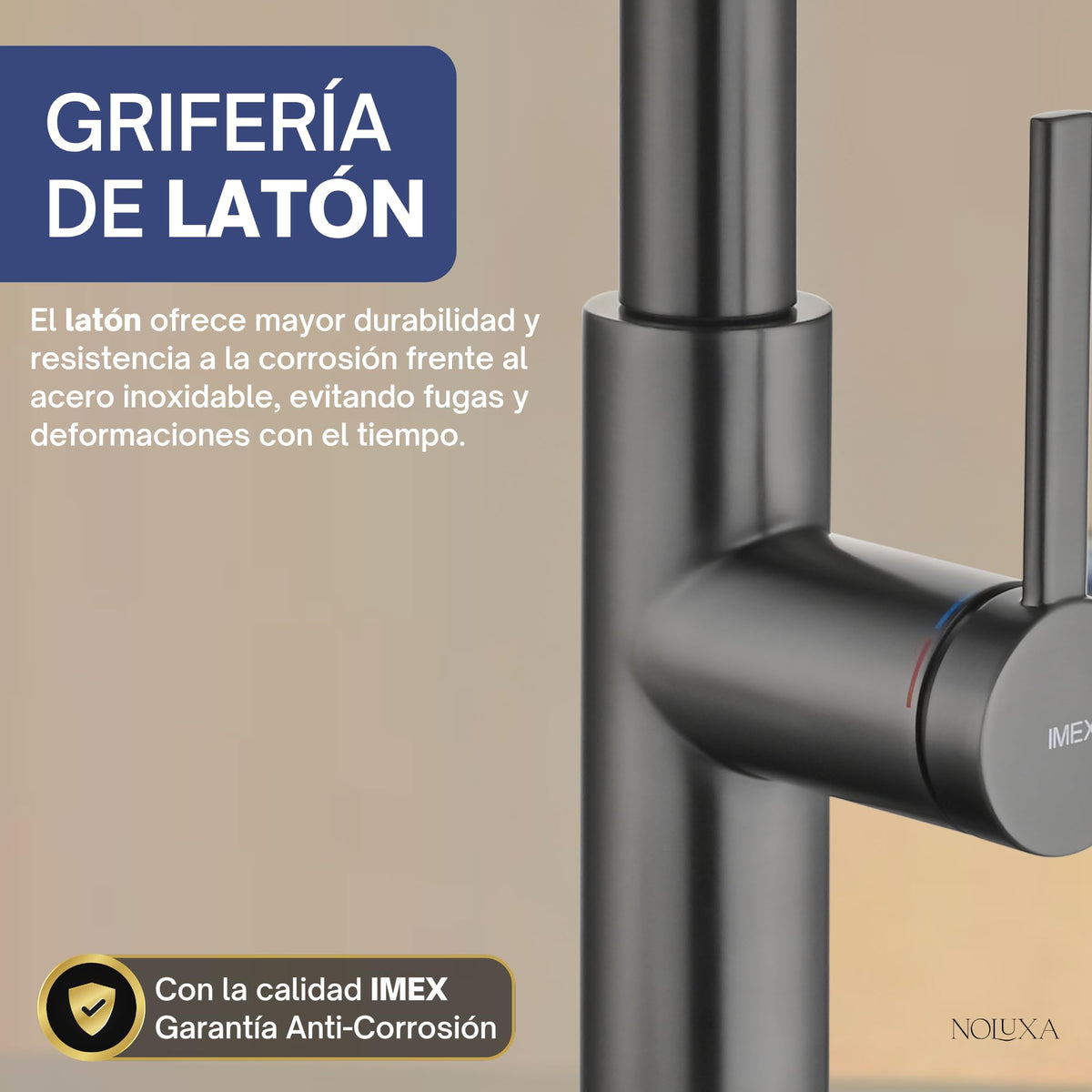 GRIFO DE COCINA EXTRAÍBLE CON DIFUSOR SERIE VENETO