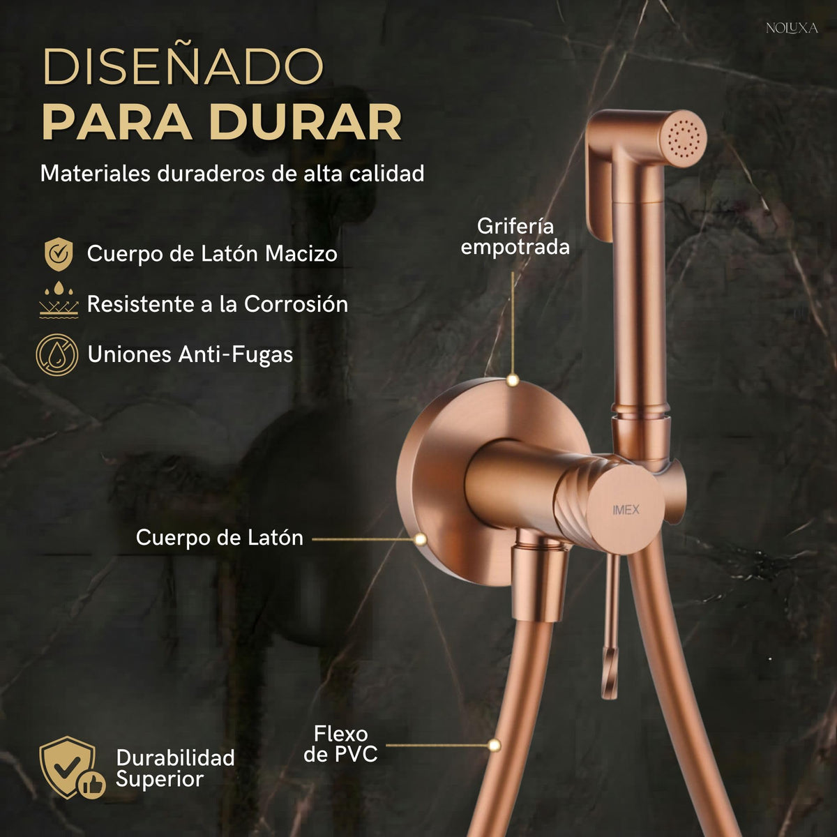 DUCHA HIGIÉNICA EMPOTRADA PARA WC SERIE BLESS