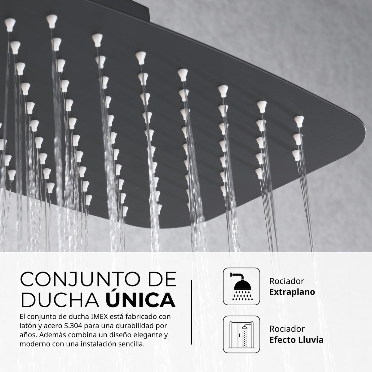 DUCHA EMPOTRADA TERMOSTÁTICA SERIE FEROE