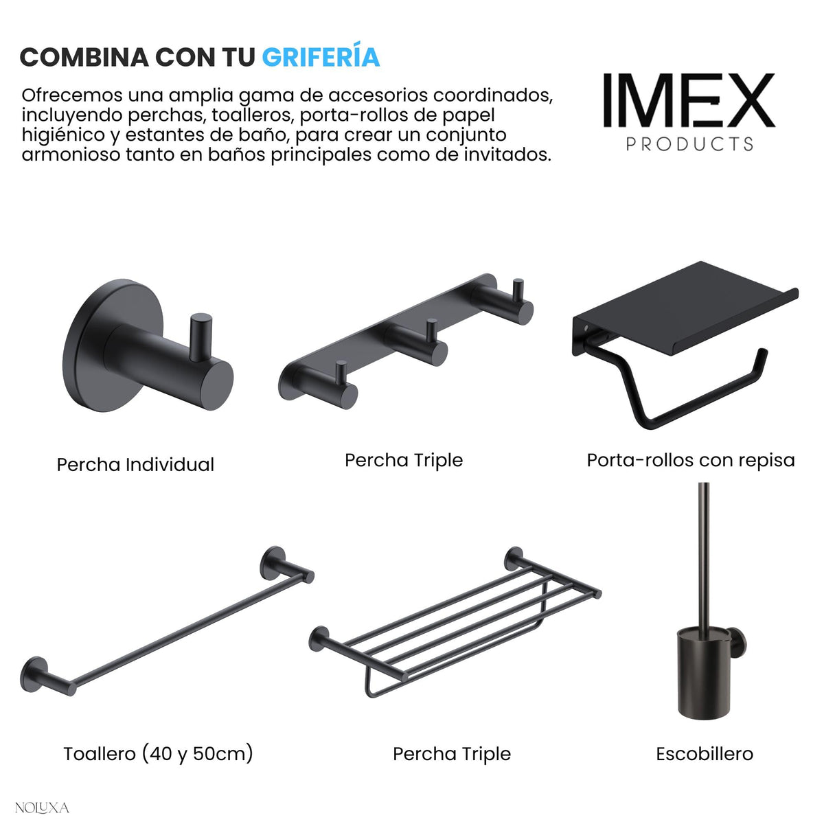 TOALLERO 50CM EN ACERO INOX. S.304 SERIE TIME