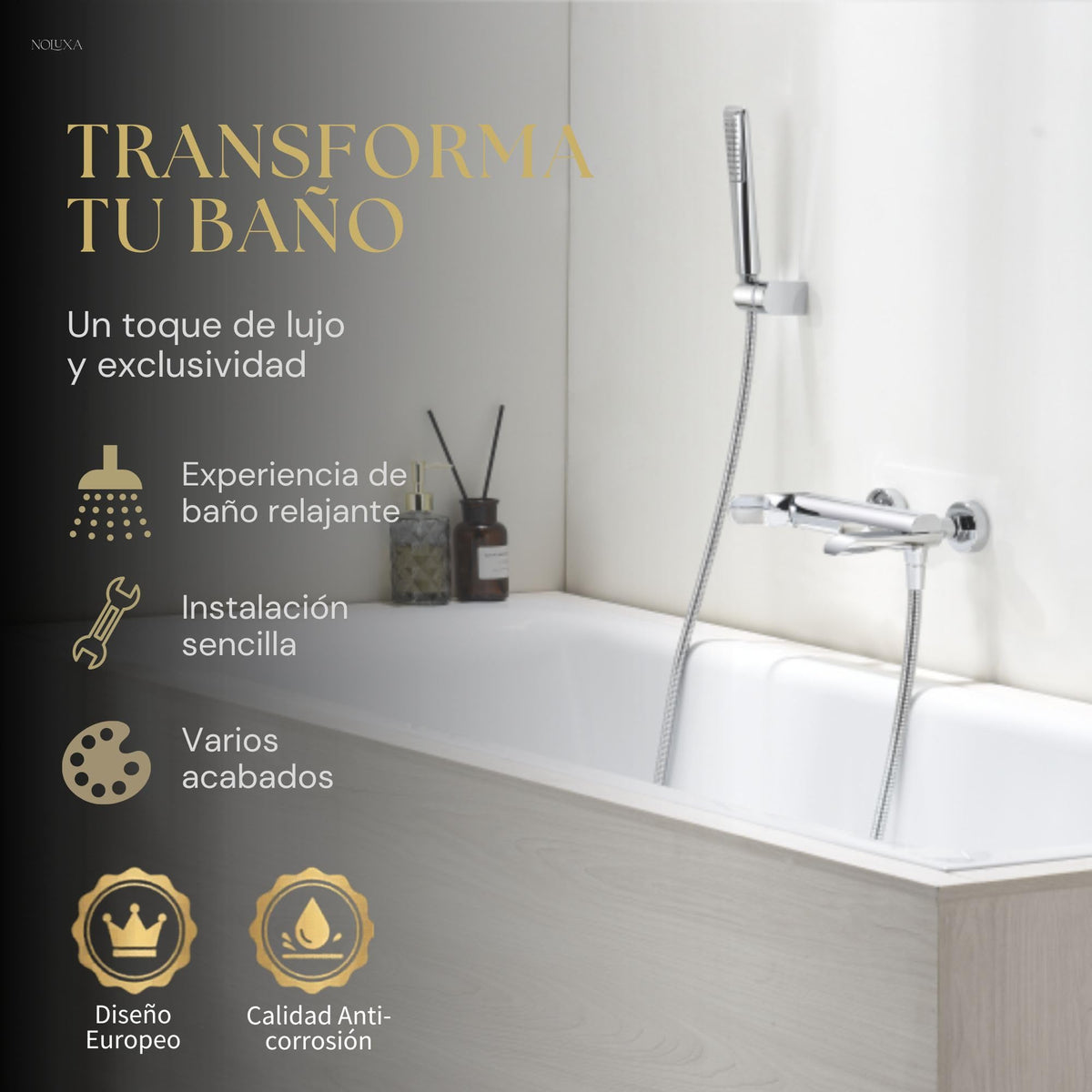 GRIFO BAÑERA Y DUCHA MONOMANDO SERIE DINAMARCA