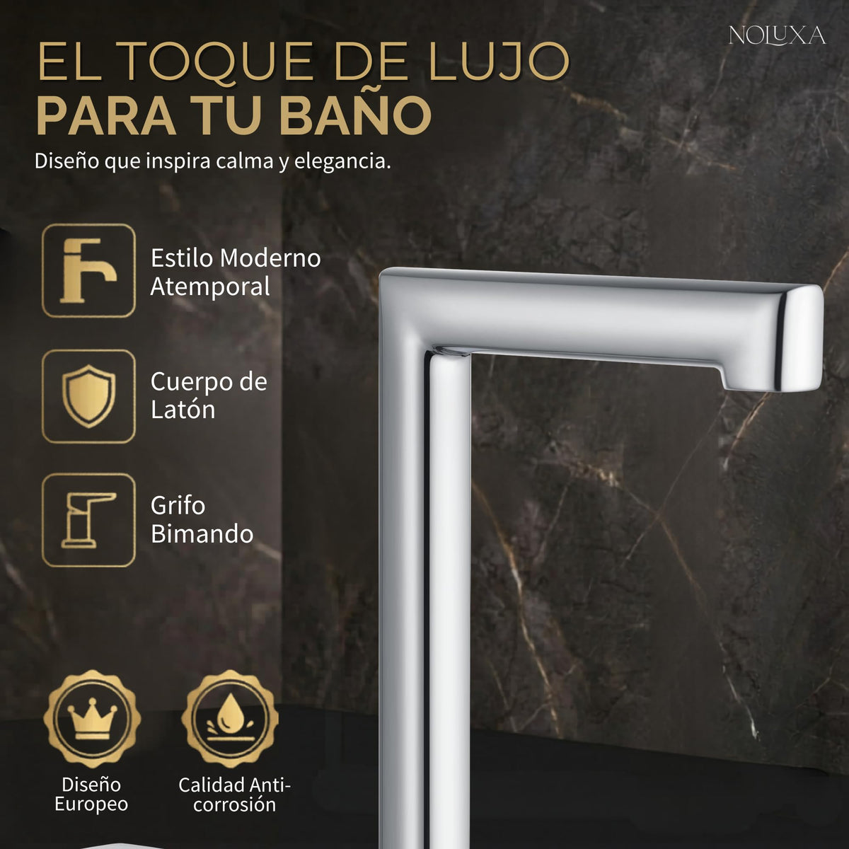 Mélangeur de lavabo à bec bas Série TOSCANA
