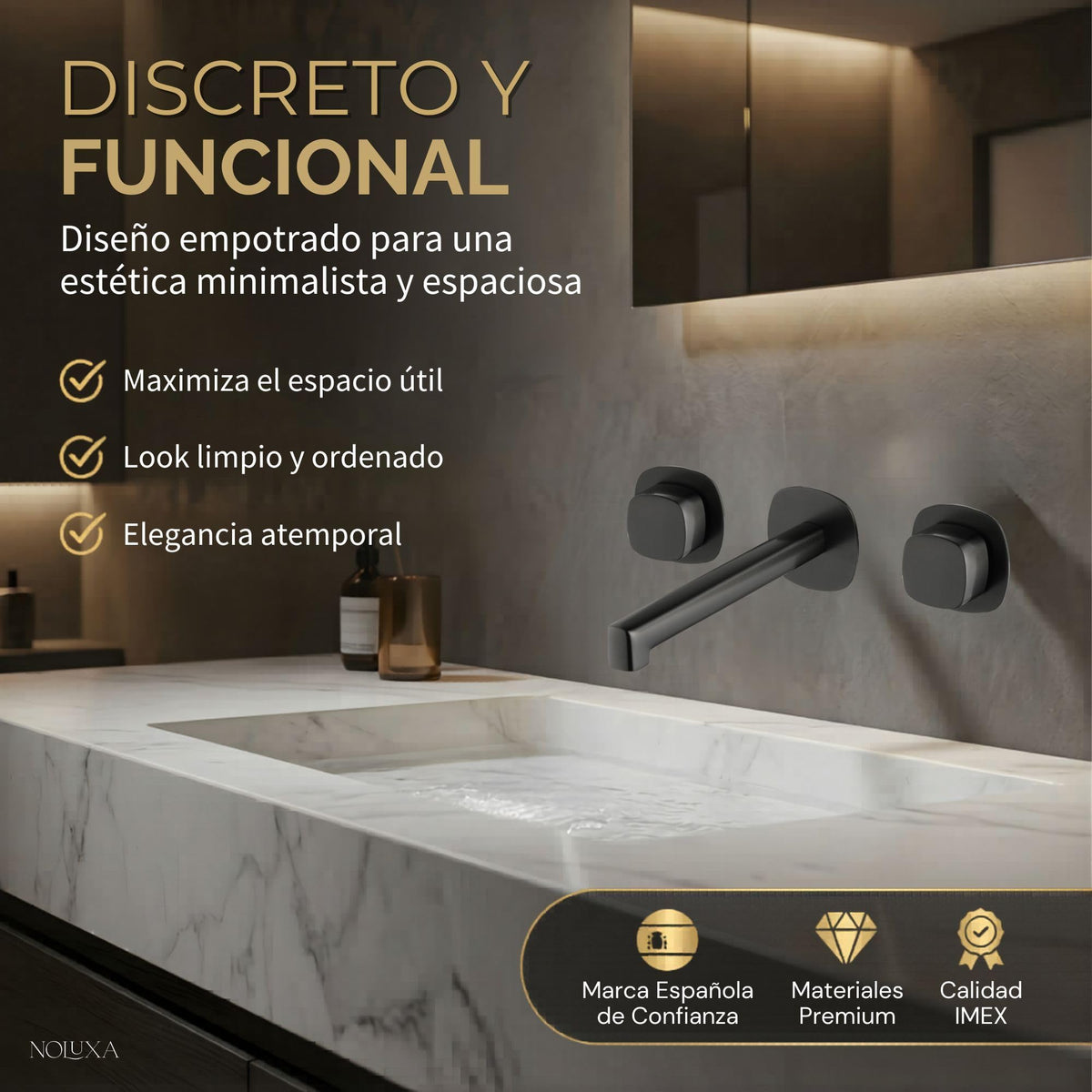 GRIFO LAVABO EMPOTRADO BIMANDO SERIE TOSCANA
