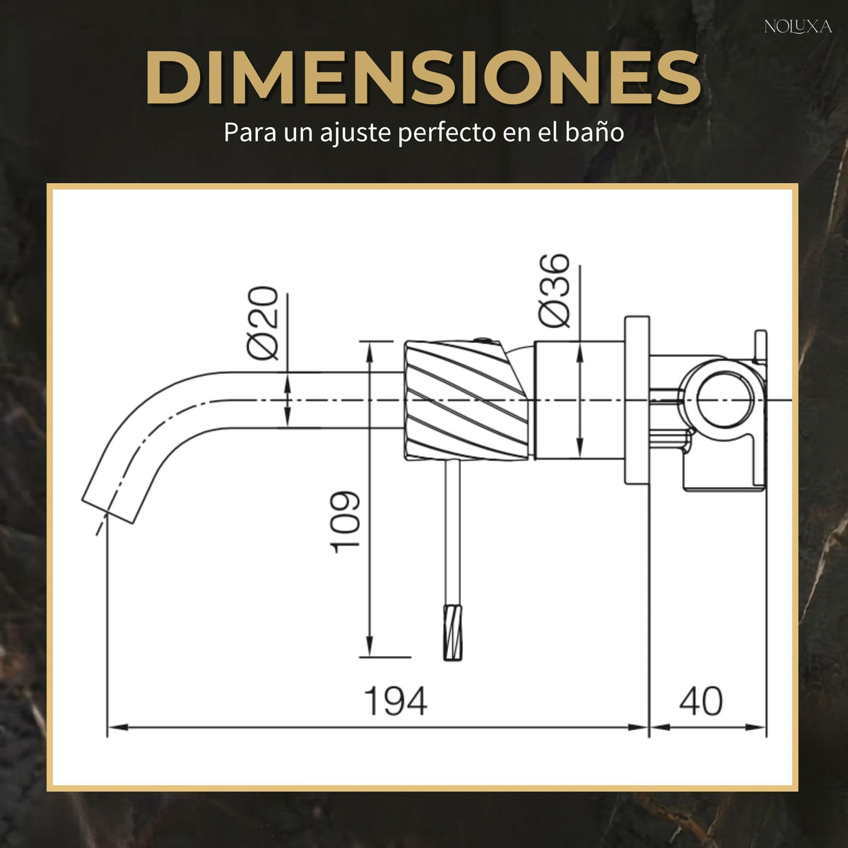 GRIFO LAVABO EMPOTRADO MONOMANDO SERIE BLESS