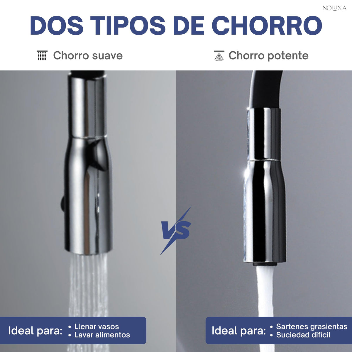 GRIFO DE COCINA EXTRAÍBLE CON DIFUSOR SERIE TOKYO