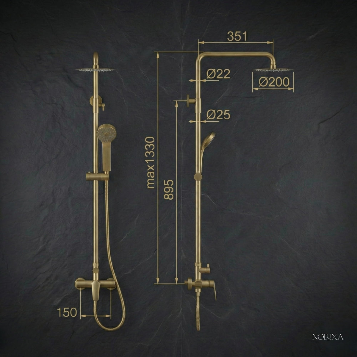 COLUMNA DE DUCHA MONOMANDO SERIE BELGICA