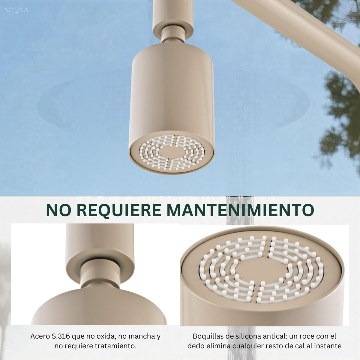 DUCHA PISCINA EXTERIOR EN ACERO INOX. S.316 SERIE POOL