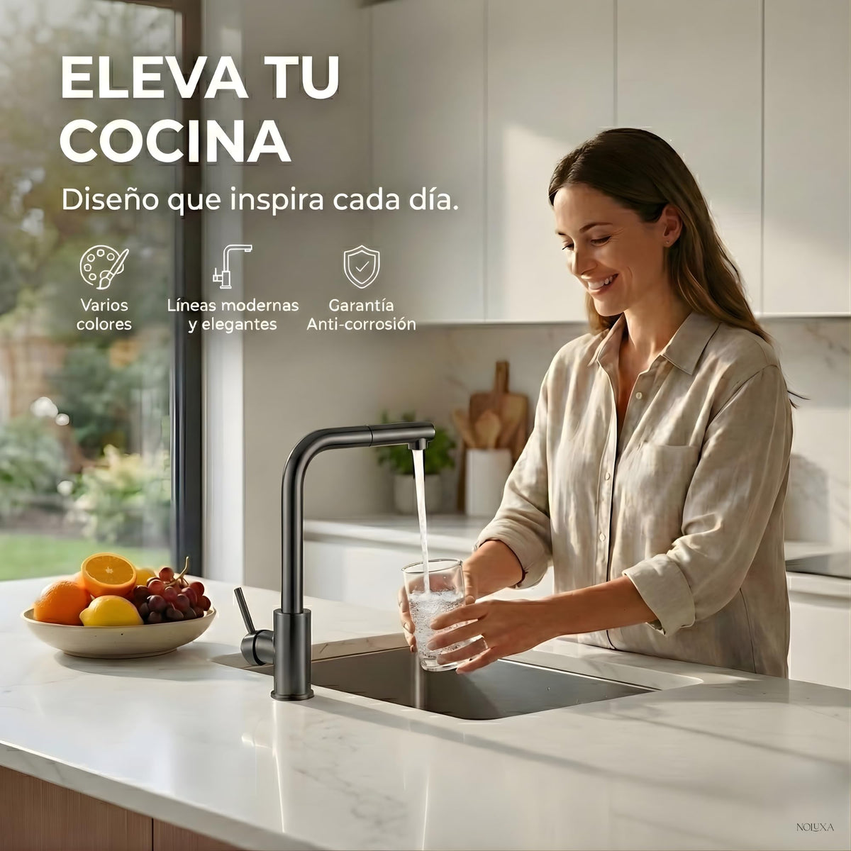 GRIFO DE COCINA EXTRAÍBLE SERIE MALTA