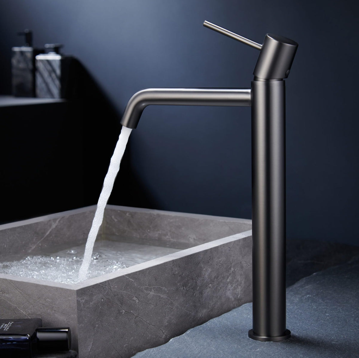 GRIFO LAVABO CAÑO ALTO MONOMANDO SERIE MONZA