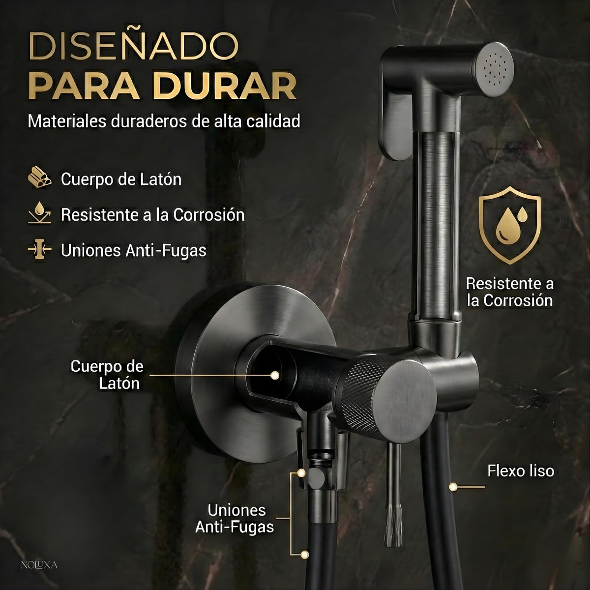 DUCHA HIGIÉNICA EMPOTRADA PARA WC SERIE LINE