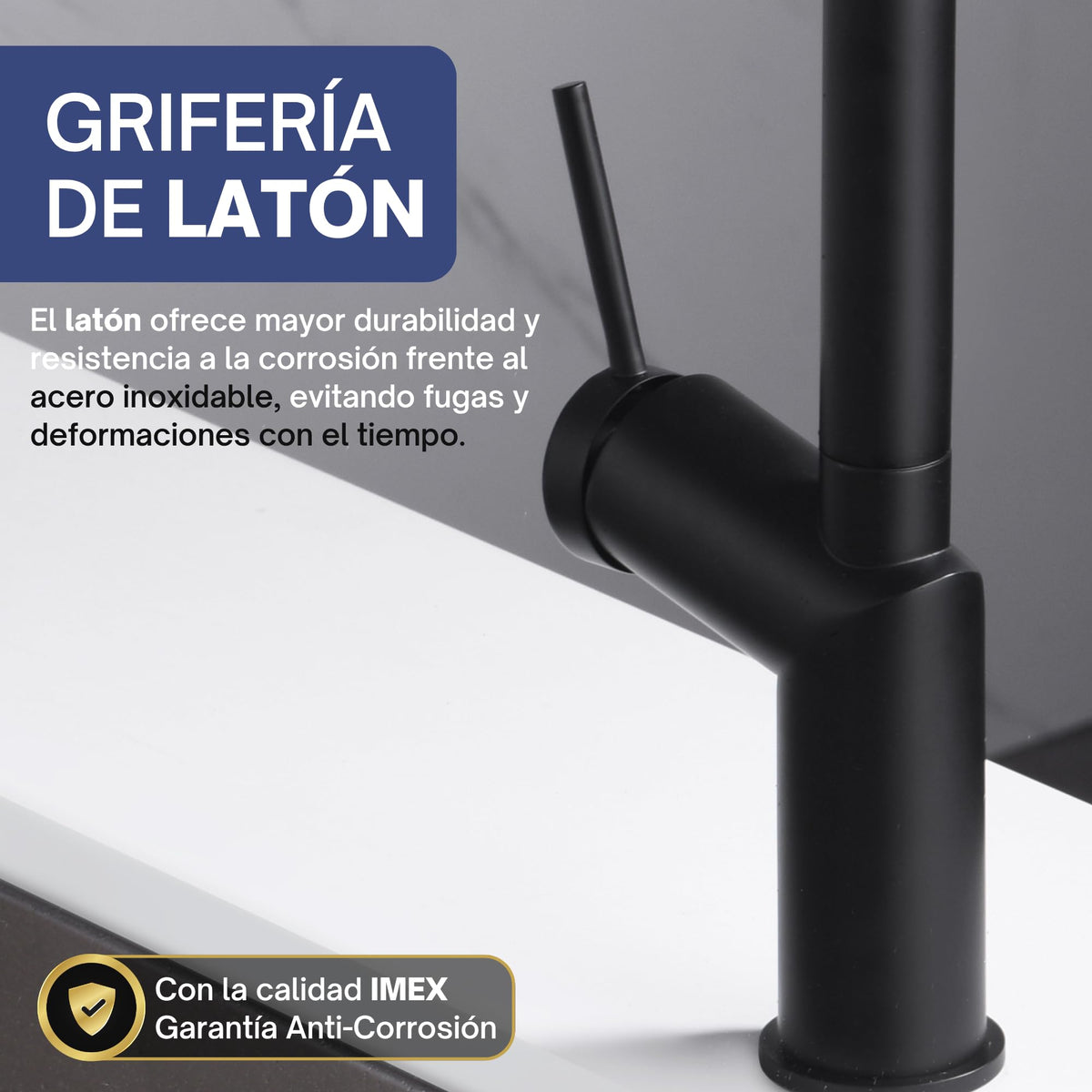 GRIFO DE COCINA EXTRAÍBLE CON DIFUSOR SERIE BONN