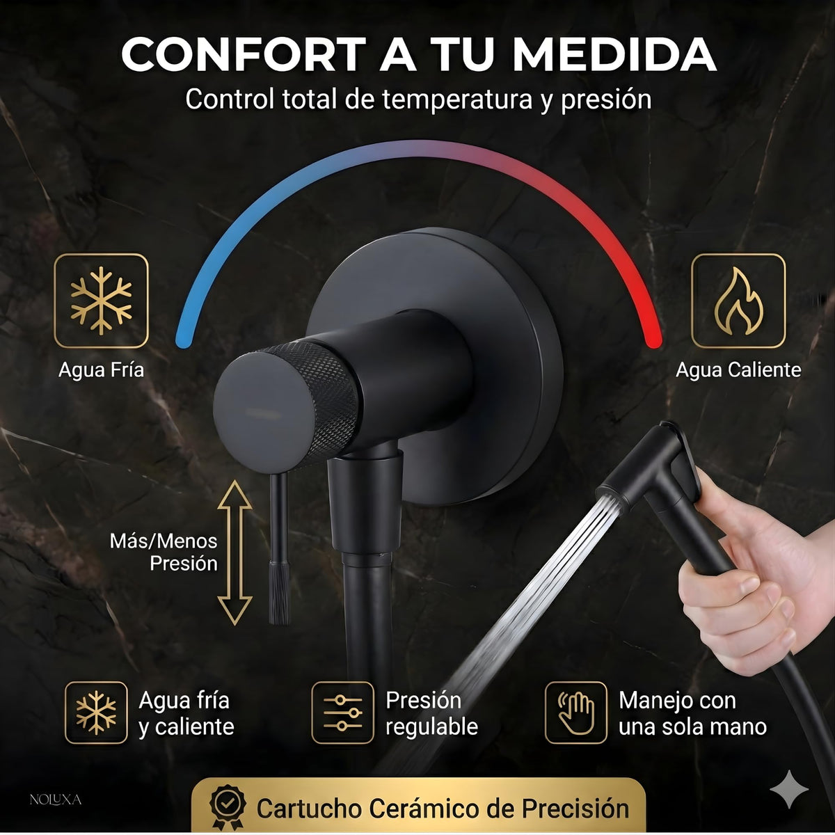 DUCHA HIGIÉNICA EMPOTRADA PARA WC SERIE LINE