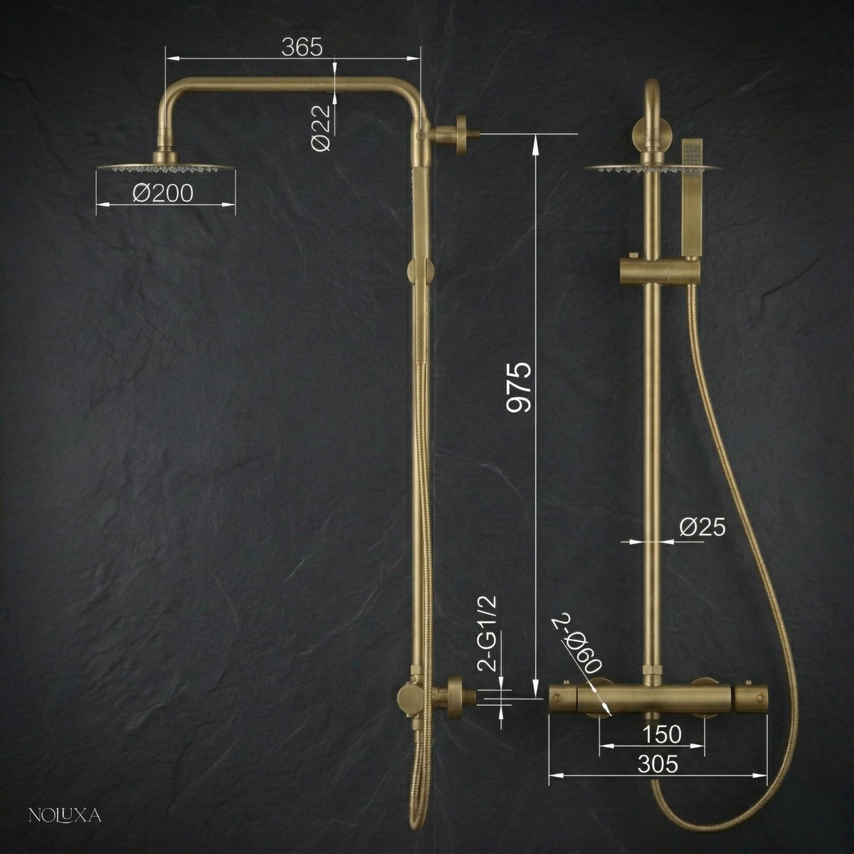 COLUMNA DE BAÑERA TERMOSTÁTICA SERIE LINE