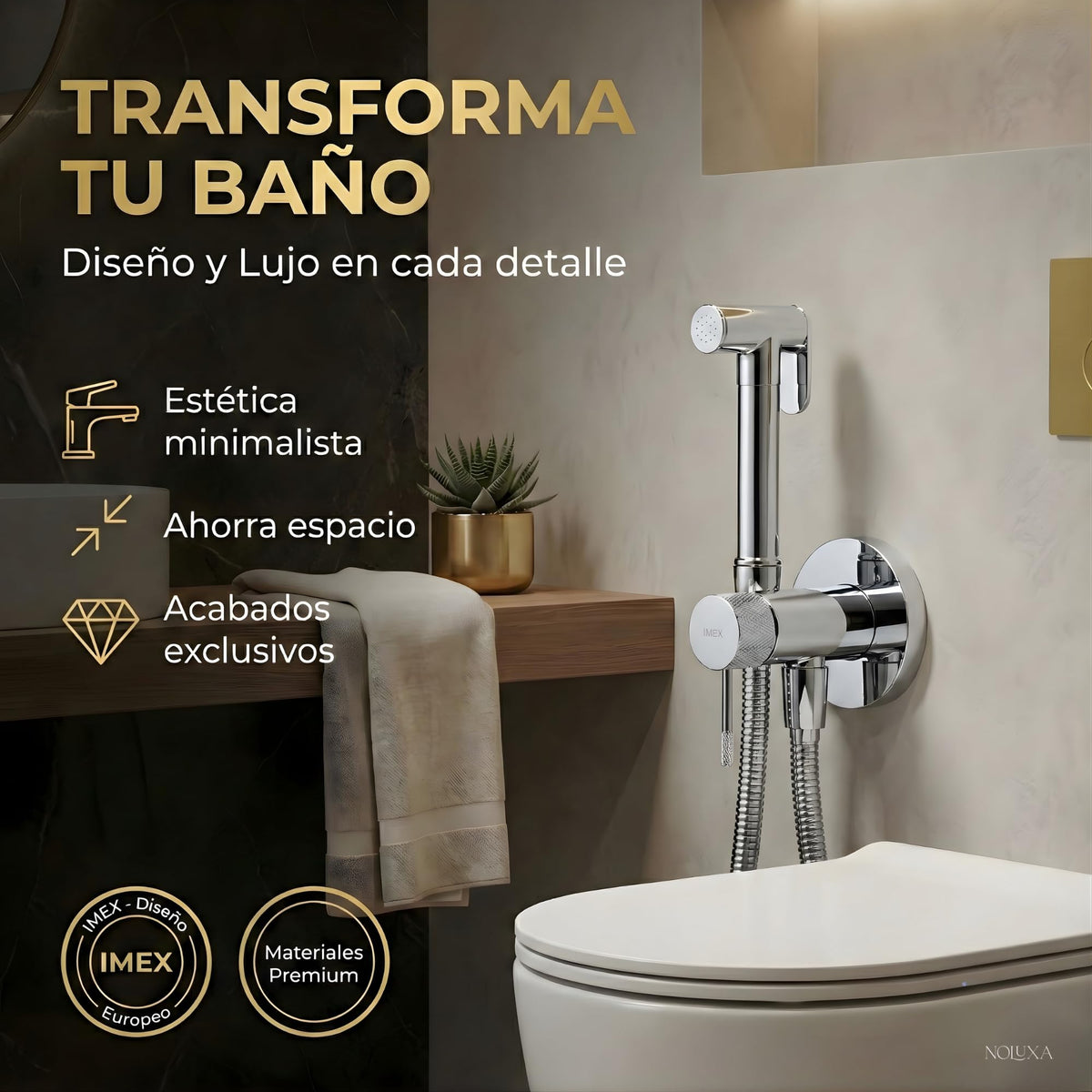 DUCHA HIGIÉNICA EMPOTRADA PARA WC SERIE LINE