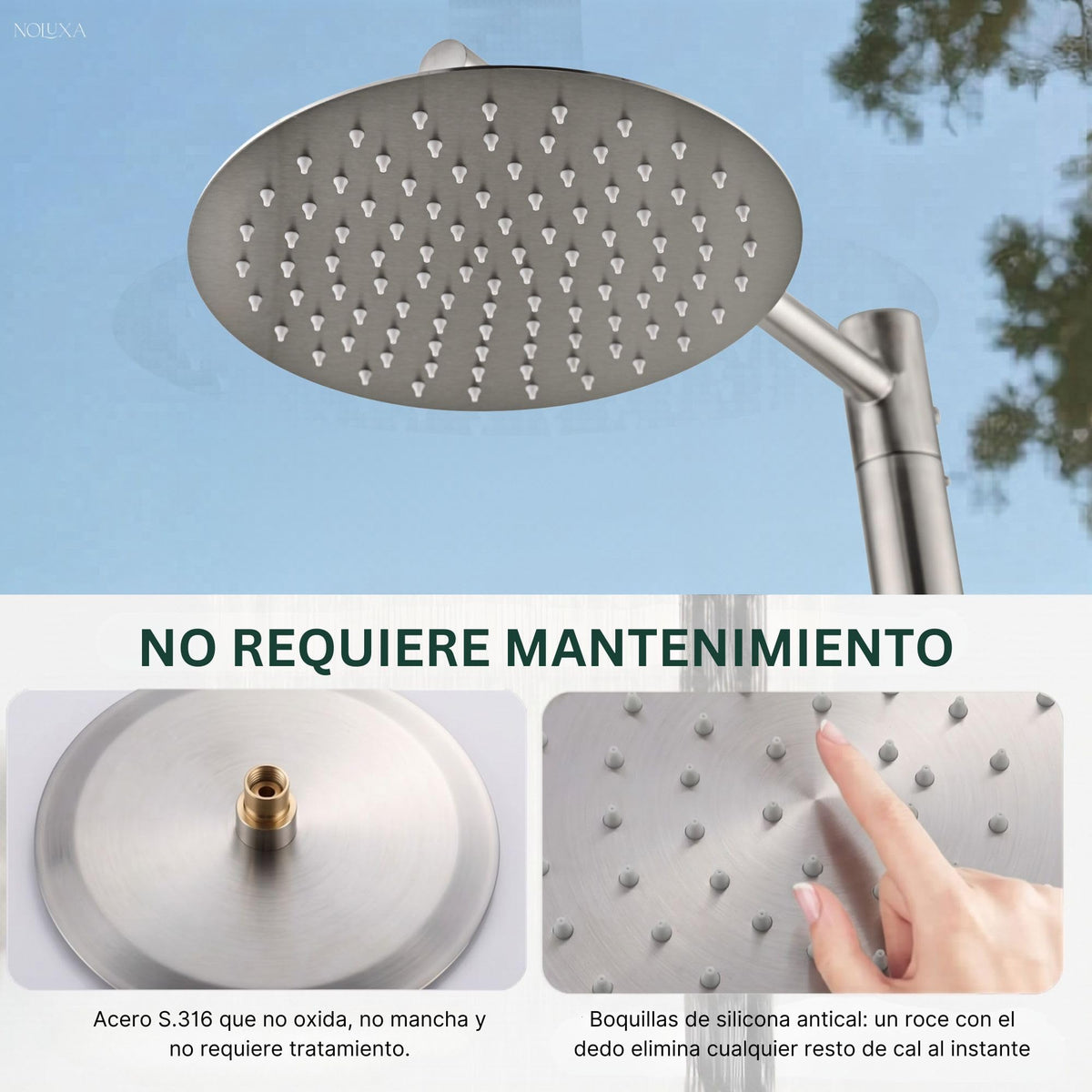 DUCHA PISCINA EXTERIOR EN ACERO INOX. S.316 SERIE KANSAS