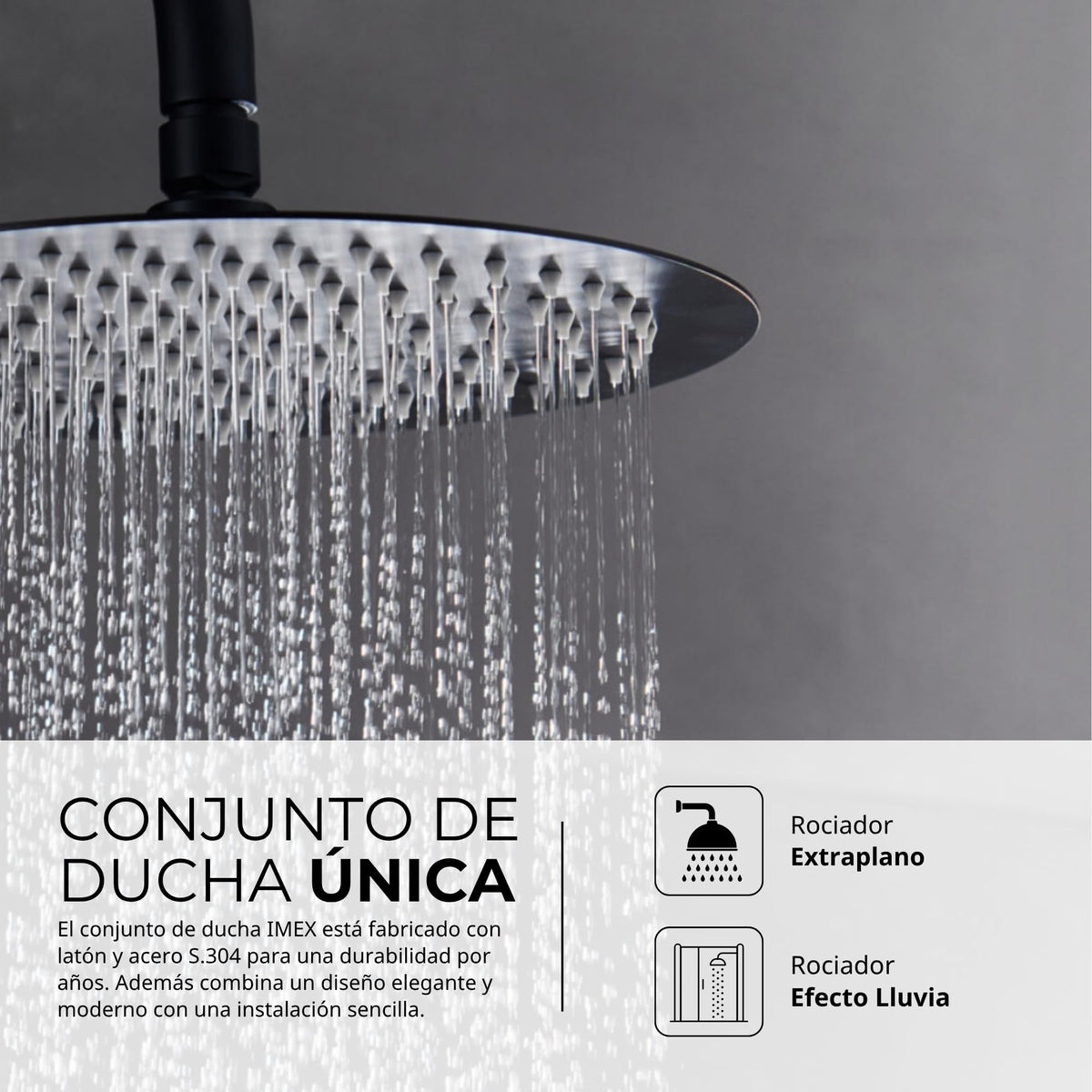 DUCHA EMPOTRADA MONOMANDO SERIE THALOS