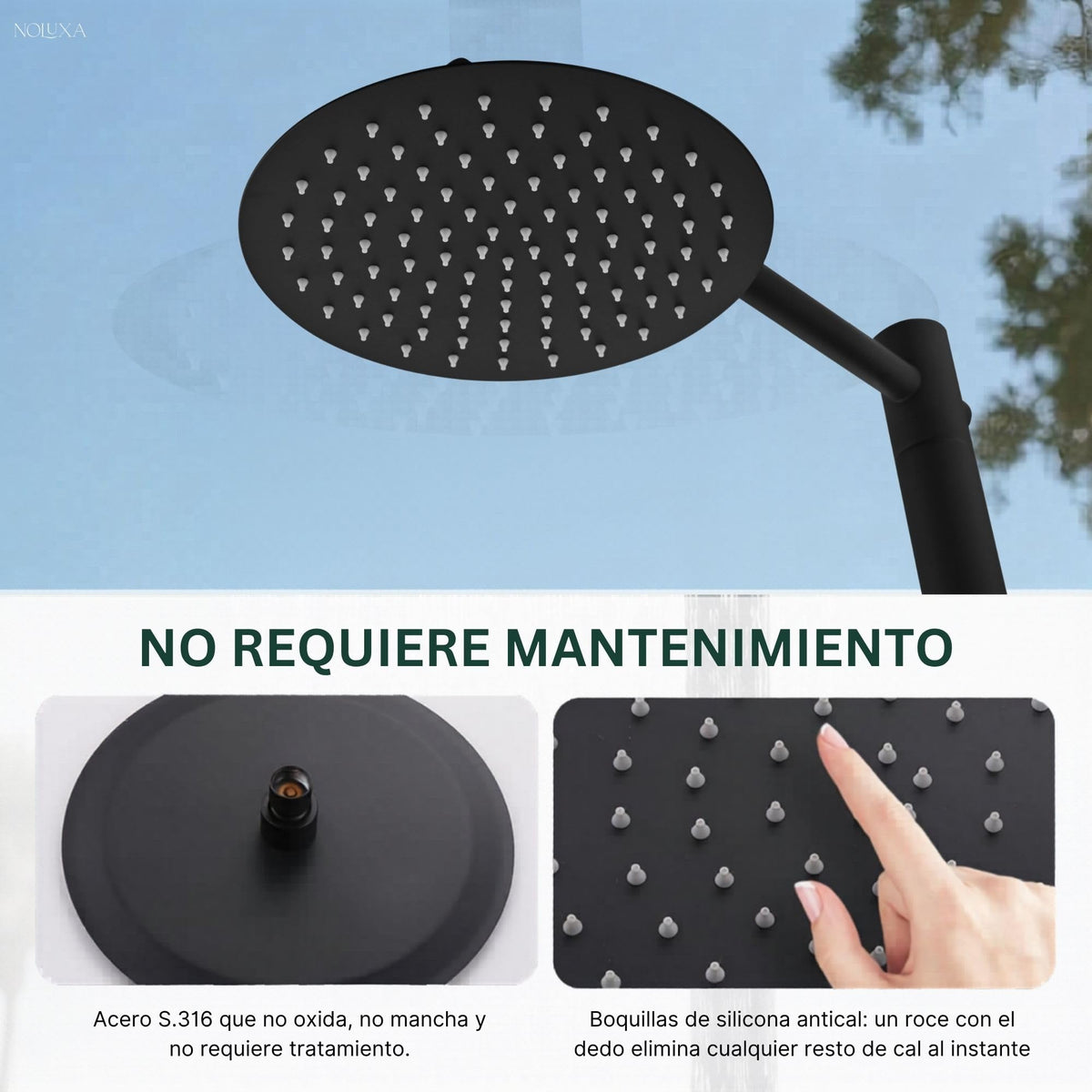 DUCHA PISCINA EXTERIOR EN ACERO INOX. S.316 SERIE KANSAS