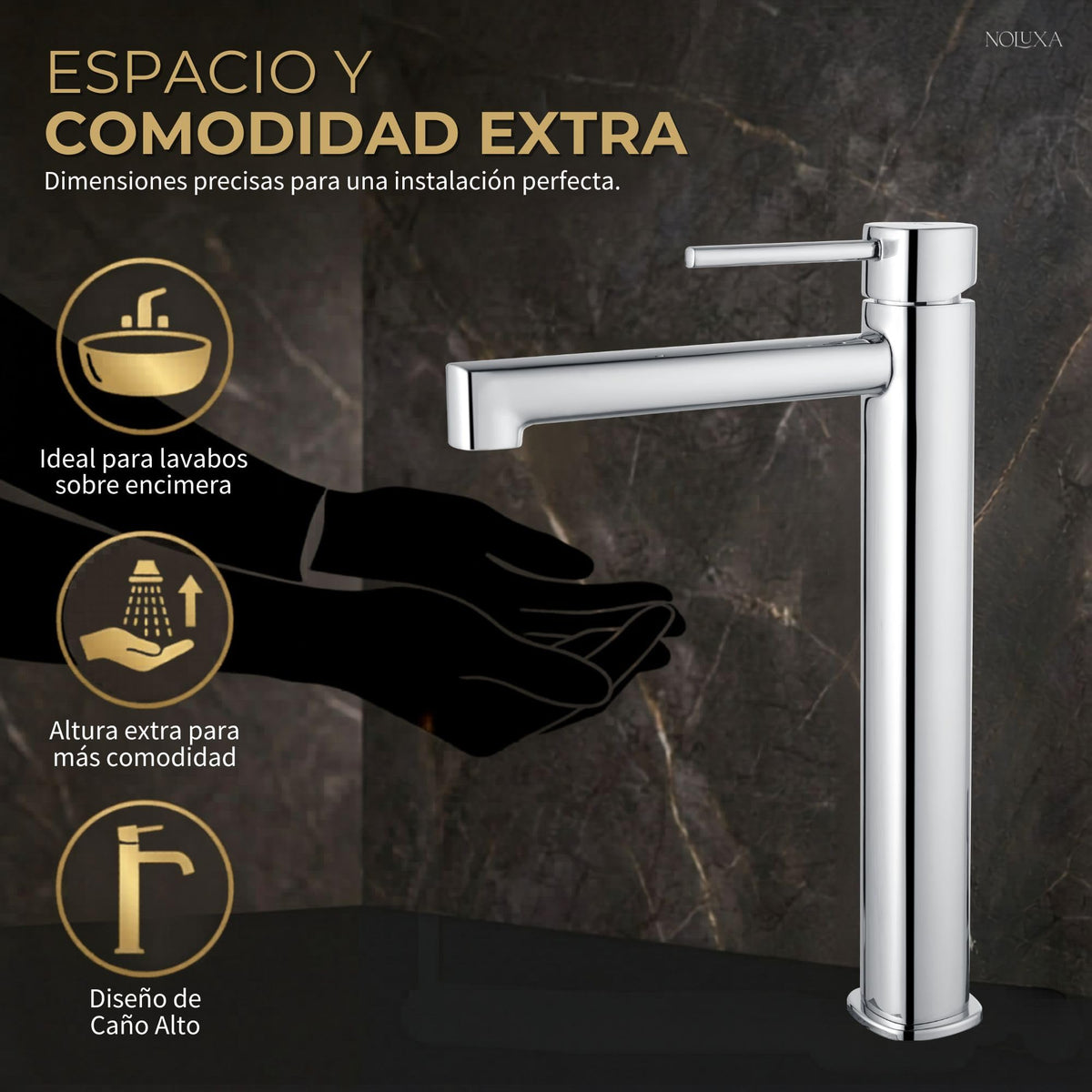 Tall-spout single-lever basin mixer TOSCANA SERIES