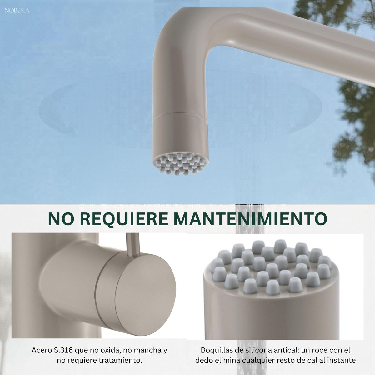 DUCHA PISCINA EXTERIOR EN ACERO INOX. S.316 SERIE UTAH