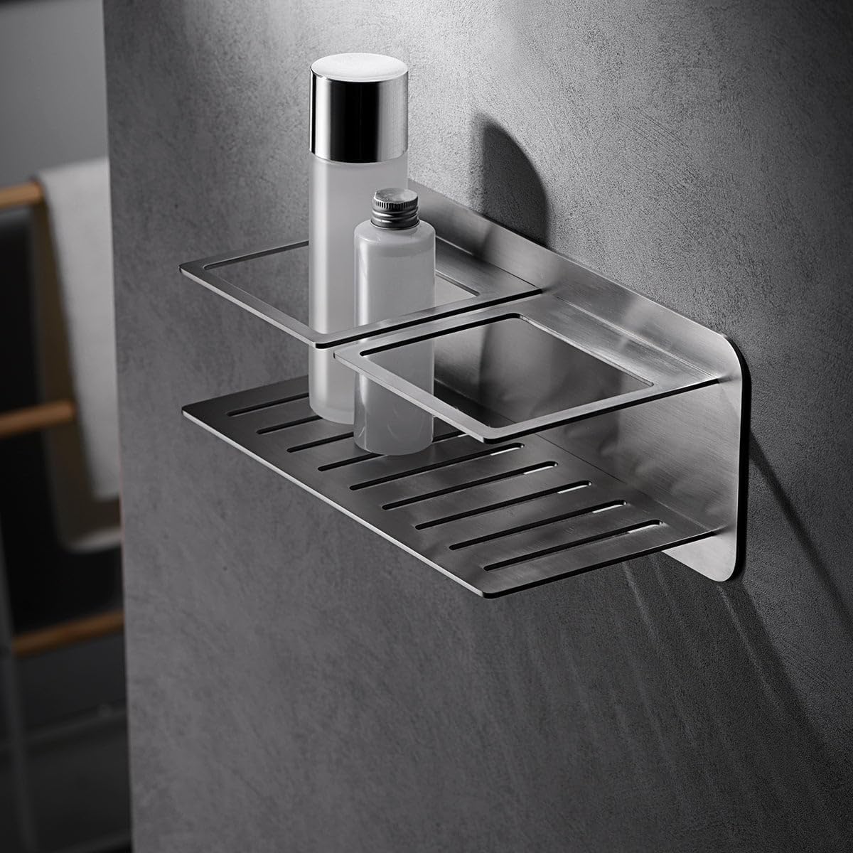 JABONERA FRONTAL DE ACERO INOX S.304 SERIE IMAN
