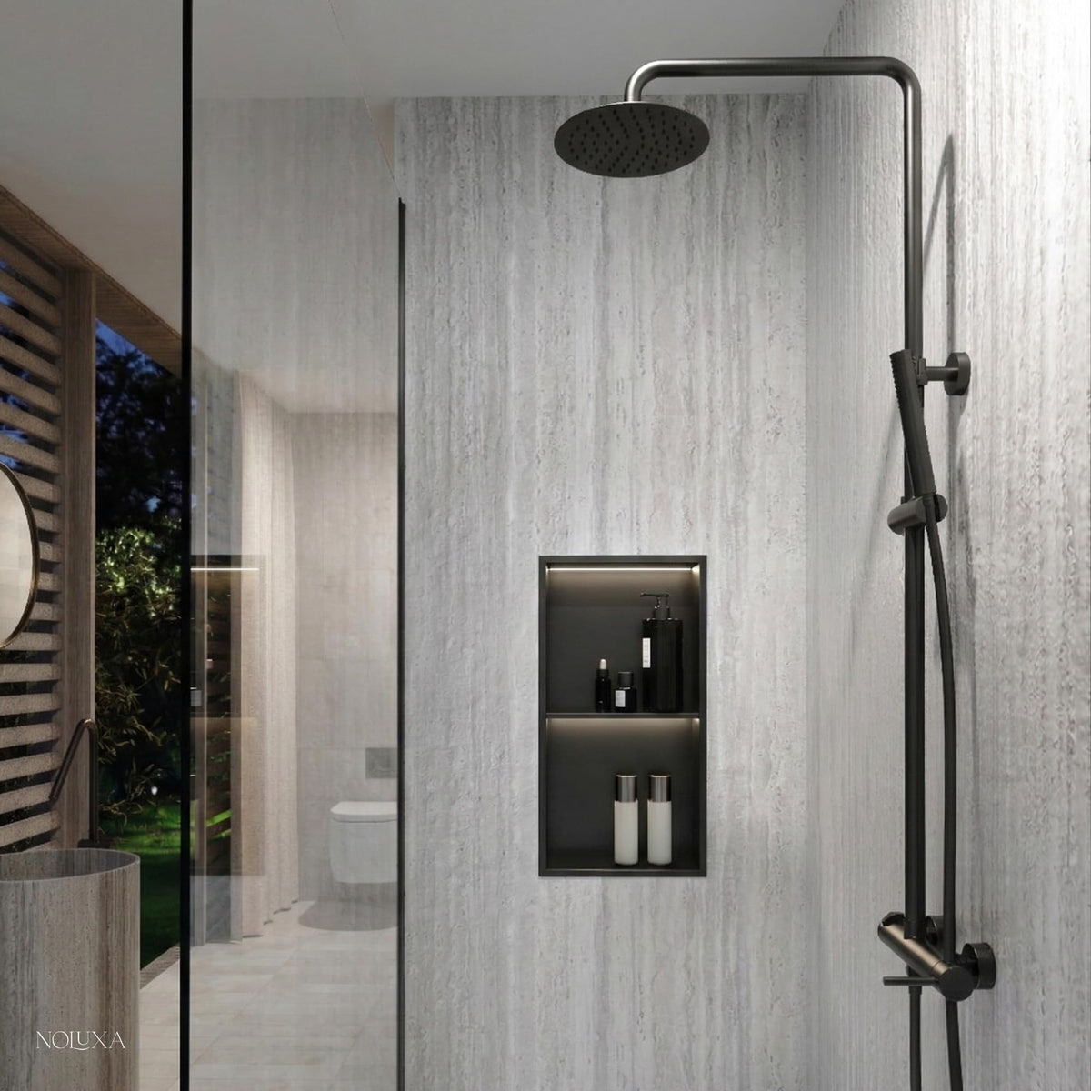 HORNACINA DOBLE 33X63CM CON LUZ LED SERIE MARSHALL