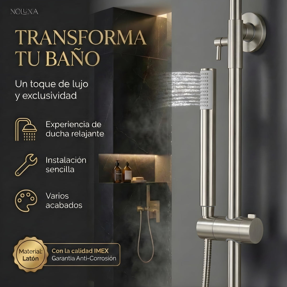 COLUMNA DE DUCHA TERMOSTÁTICA SERIE MONZA