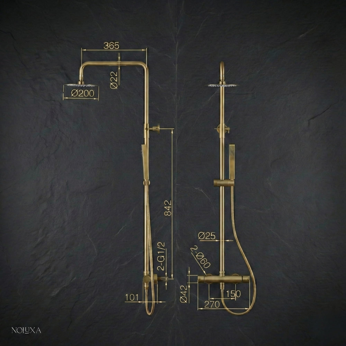 COLUMNA DE DUCHA TERMOSTÁTICA SERIE NÁPOLES