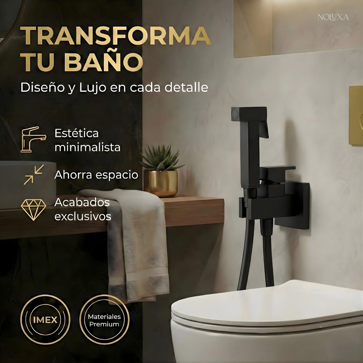 DUCHA HIGIÉNICA EMPOTRADA PARA WC SERIE IRLANDA