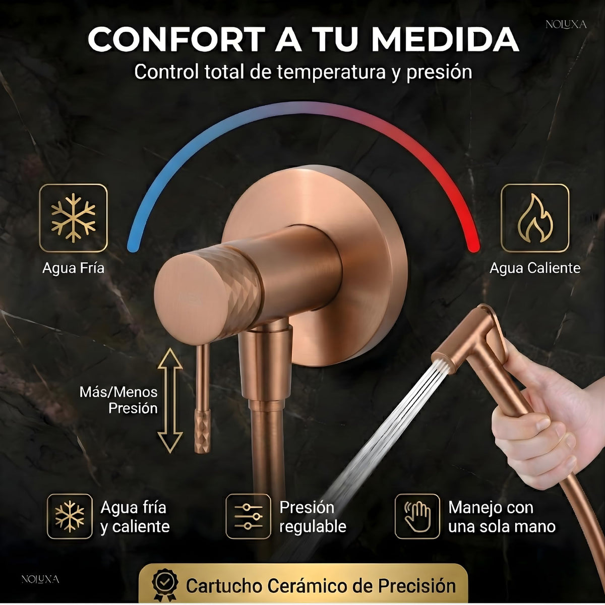 DUCHA HIGIÉNICA EMPOTRADA PARA WC SERIE GÉNOVA