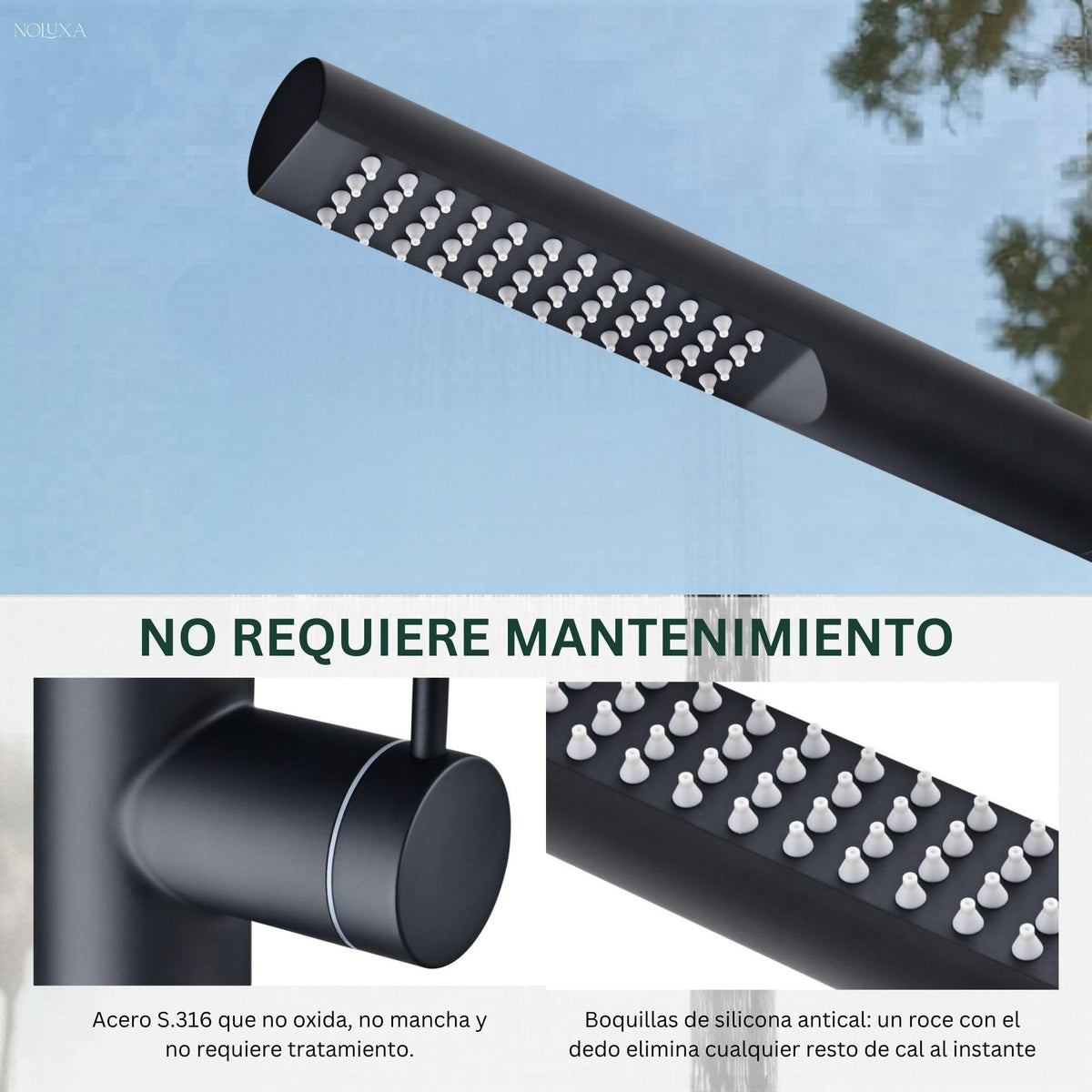 DUCHA PISCINA EXTERIOR EN ACERO INOX. S.316 SERIE NEVADA