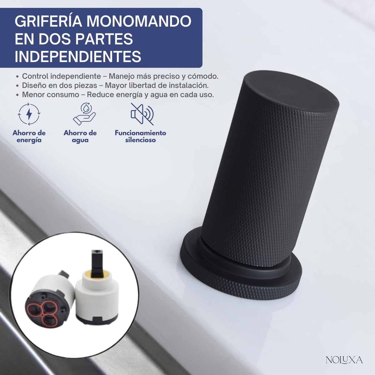 GRIFERÍA DE COCINA MANACOR Negro Mate