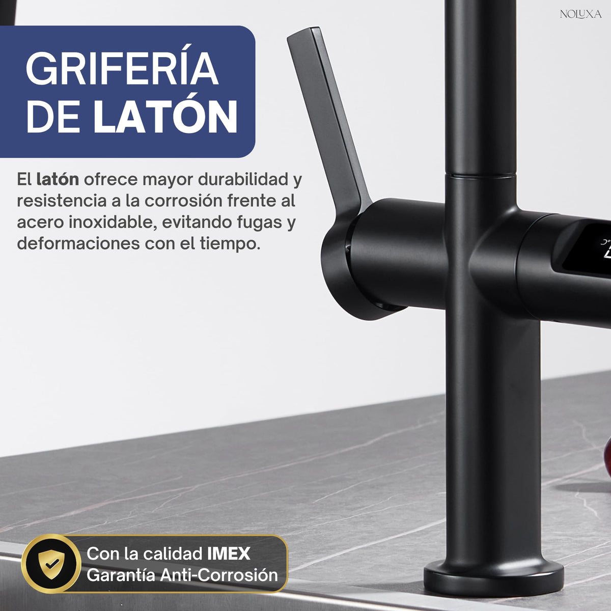 GRIFO DE COCINA EXTRAÍBLE CON DIFUSOR SERIE TURÍN