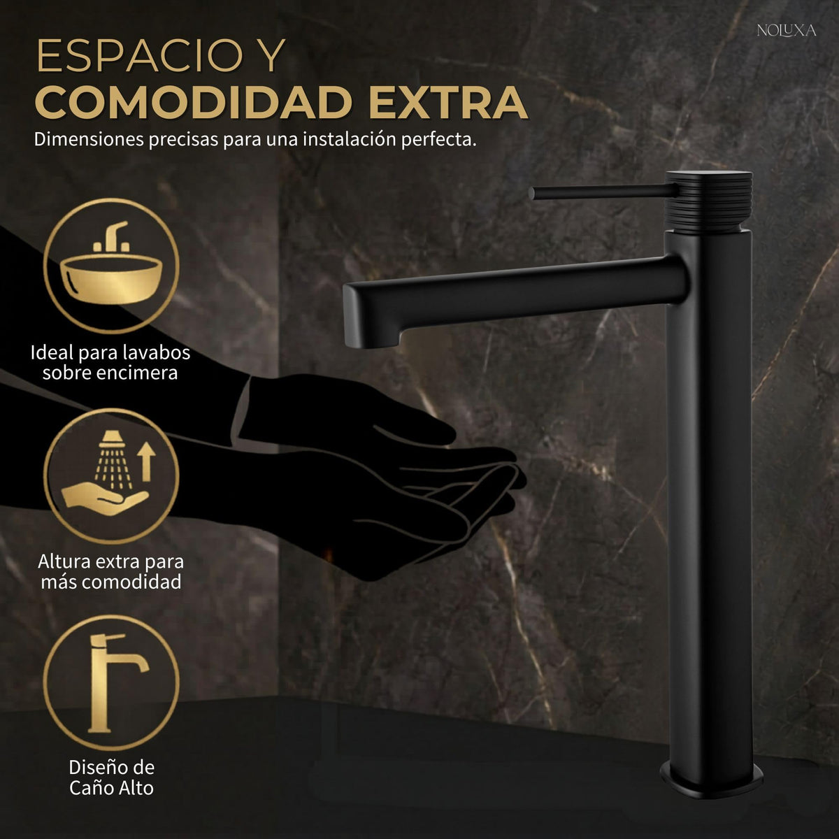 GRIFO LAVABO CAÑO ALTO MONOMANDO SERIE FIRENZE