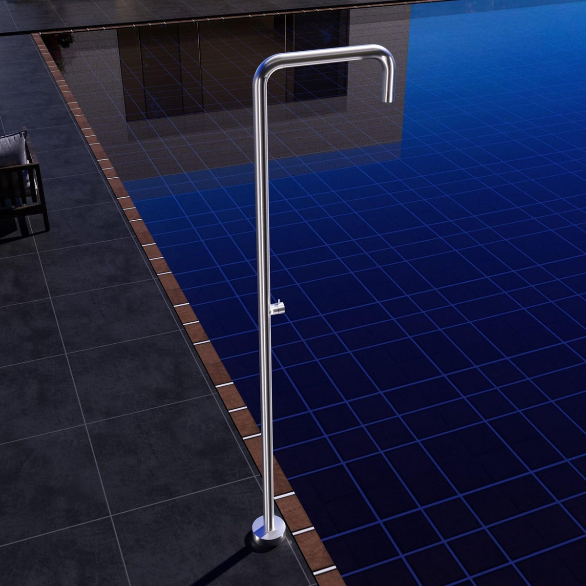 DUCHA PISCINA EXTERIOR EN ACERO INOX. S.316 SERIE UTAH