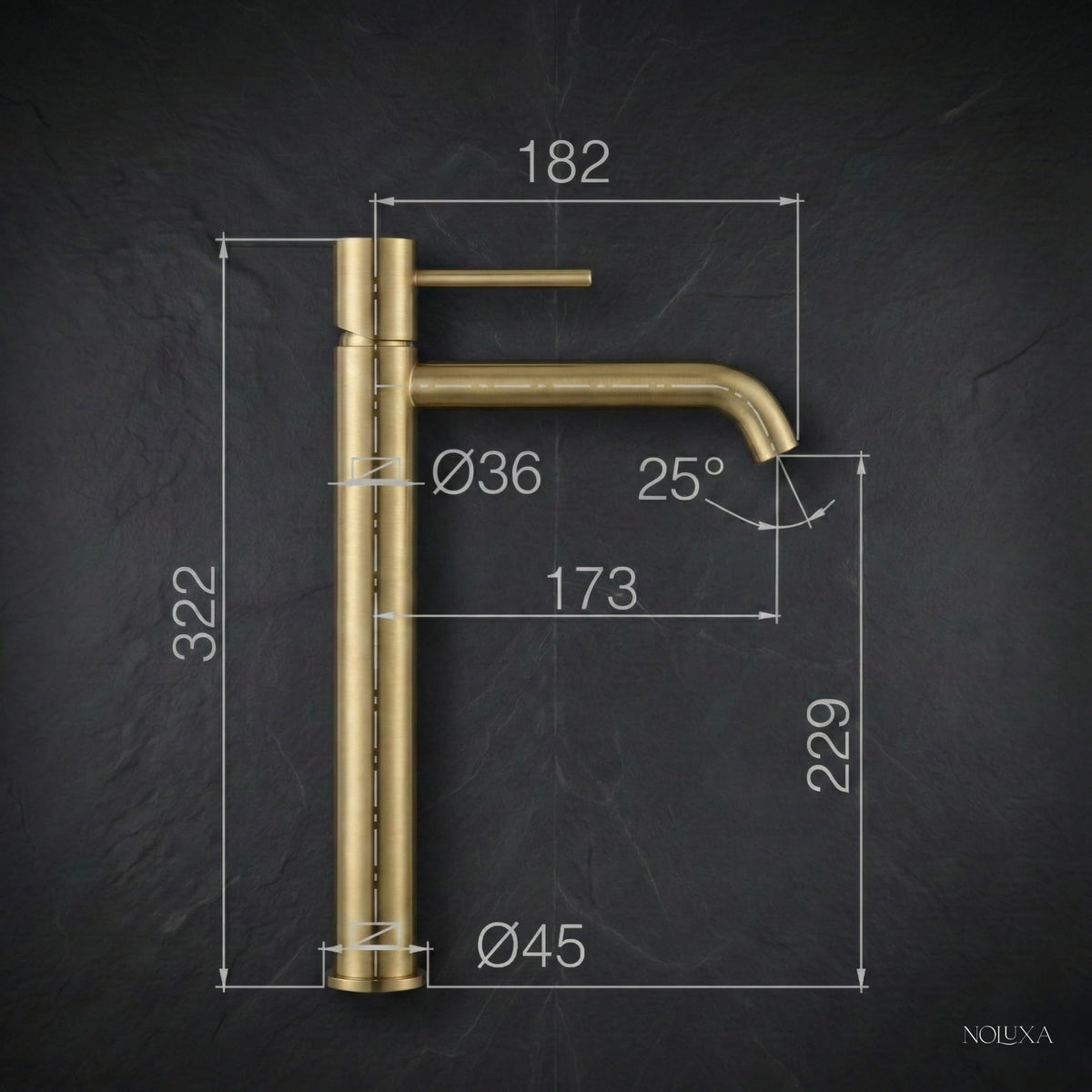 GRIFO LAVABO CAÑO ALTO MONOMANDO SERIE MONZA