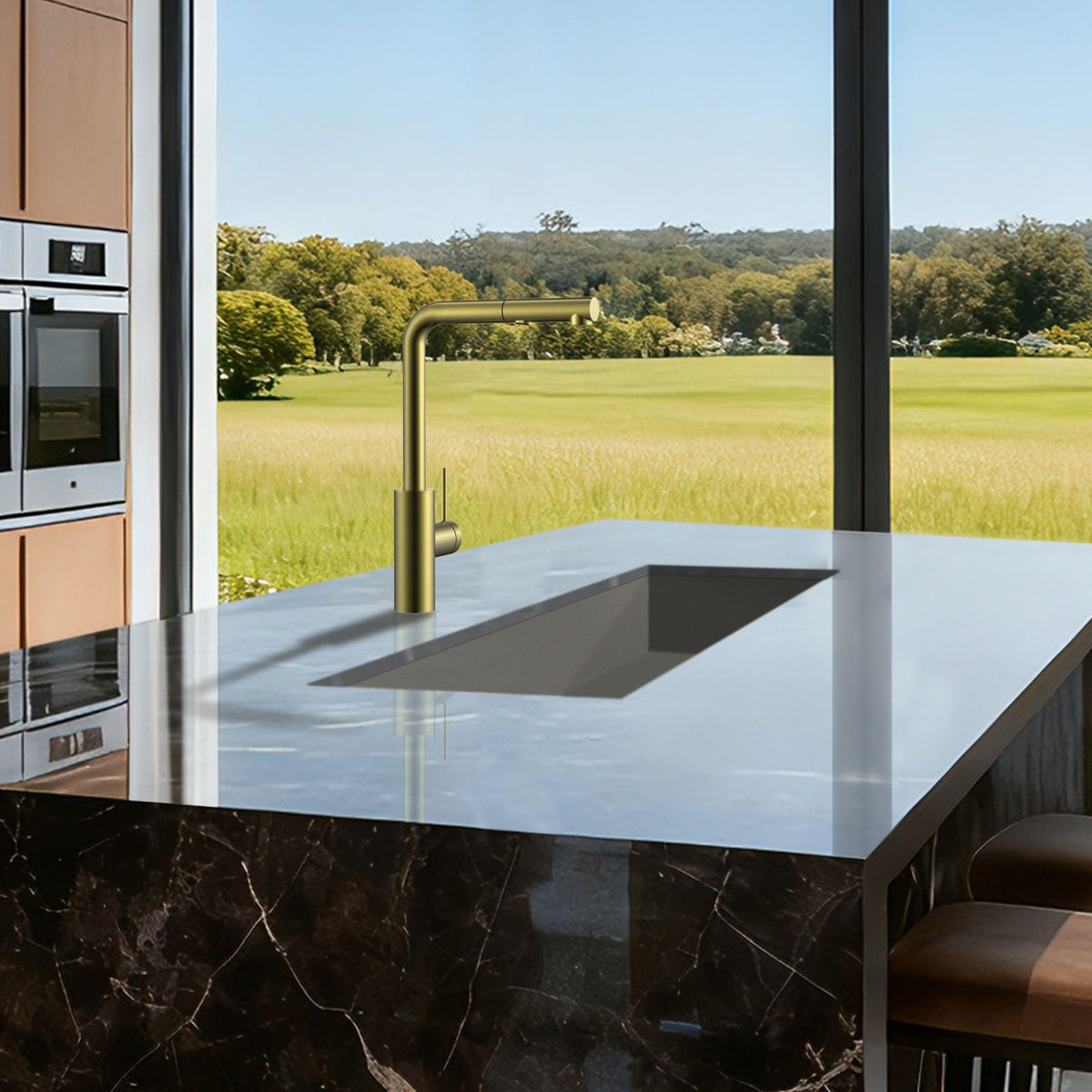 GRIFO DE COCINA EXTRAÍBLE CON DIFUSOR SERIE OPORTO