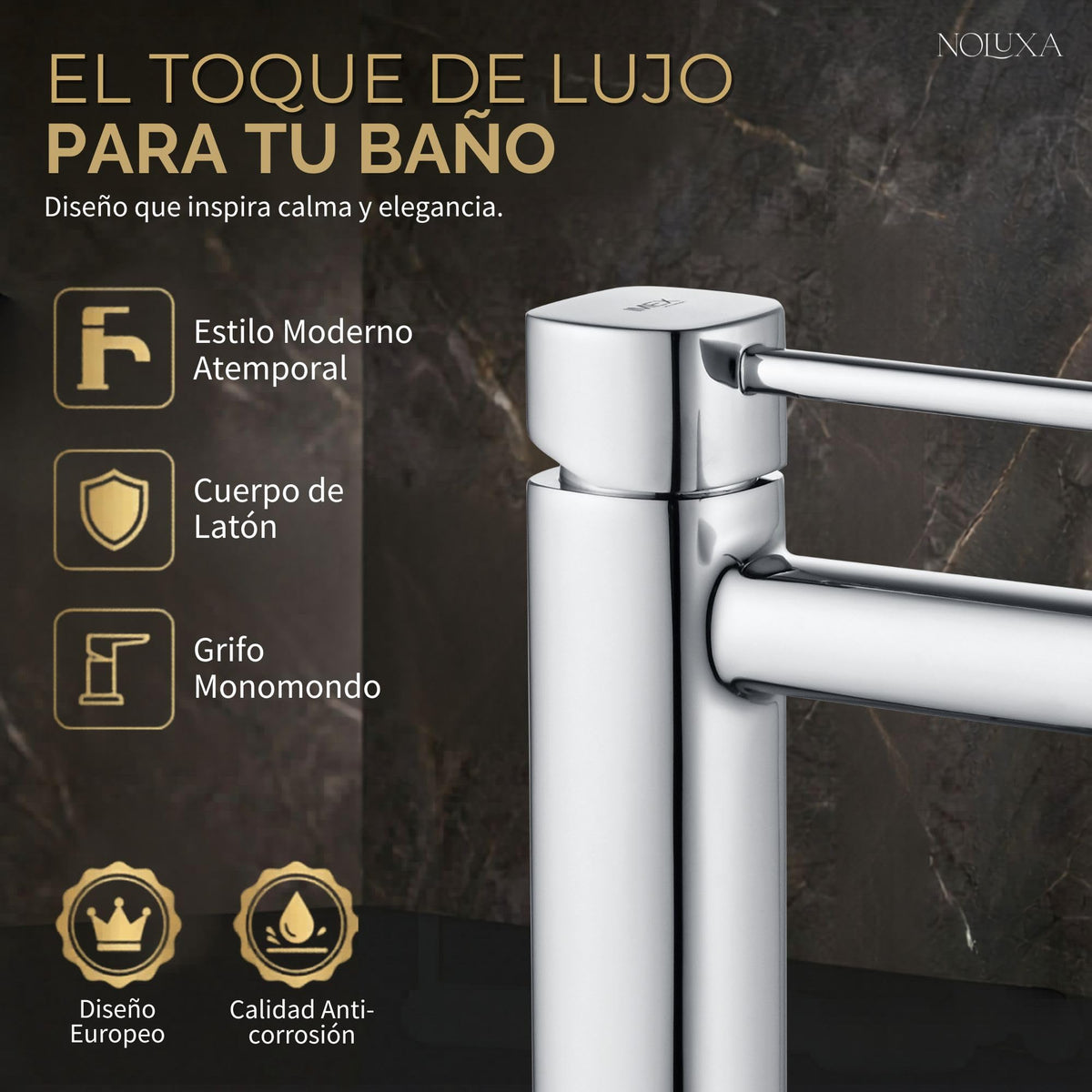 Mitigeur de lavabo à bec bas Série TOSCANA