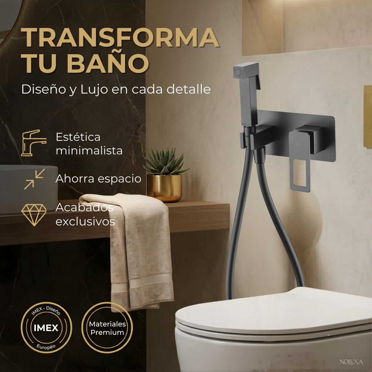 DUCHA HIGIÉNICA EMPOTRADA PARA WC SERIE SUECIA