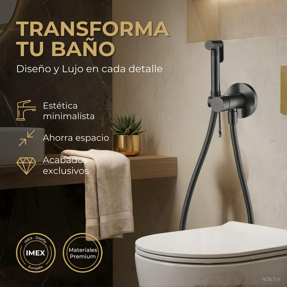 DUCHA HIGIÉNICA EMPOTRADA PARA WC SERIE BLESS