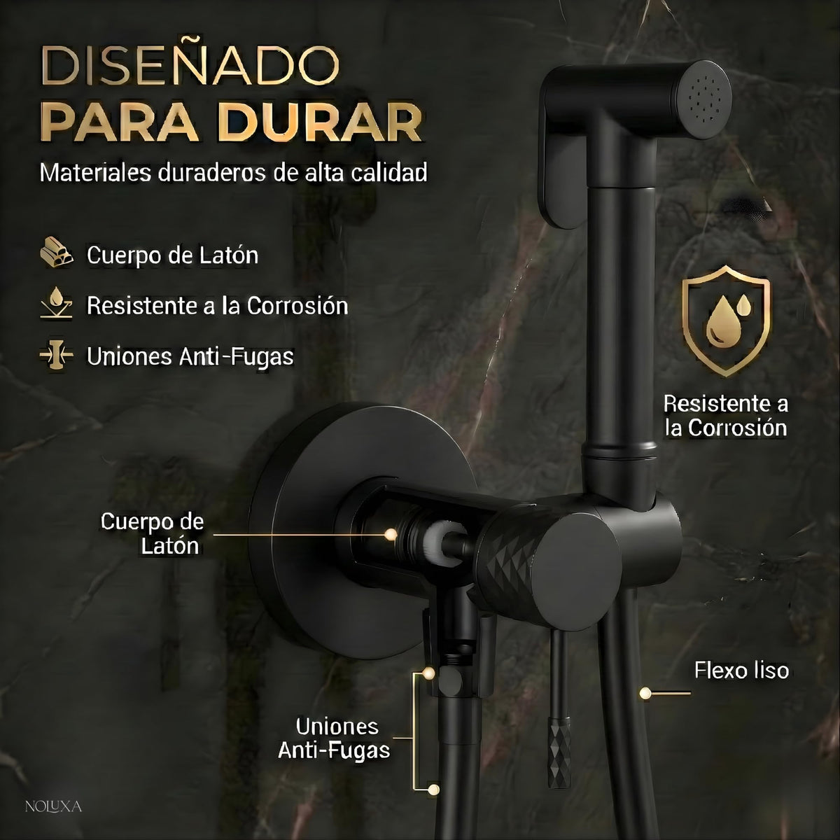 DUCHA HIGIÉNICA EMPOTRADA PARA WC SERIE GÉNOVA