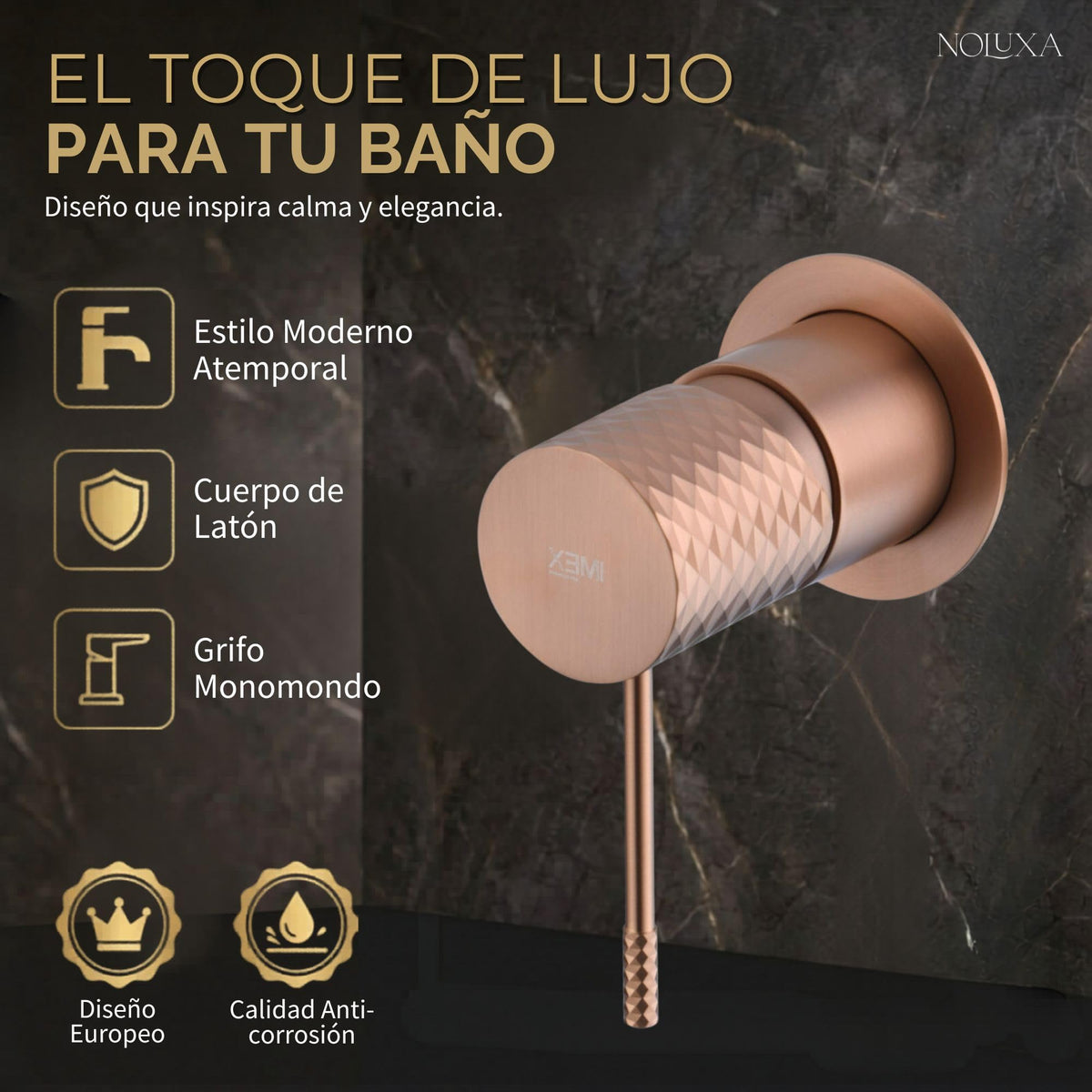 GRIFO LAVABO EMPOTRADO MONOMANDO SERIE GÉNOVA