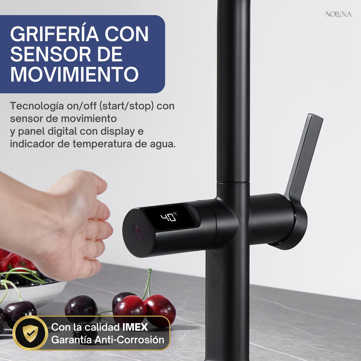 GRIFO DE COCINA EXTRAÍBLE CON DIFUSOR SERIE TURÍN